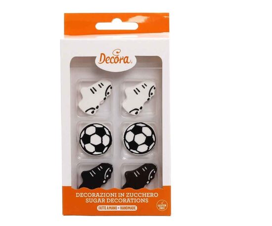 Pārtikas cukura dekors DECORA Goal Kit, 6gab