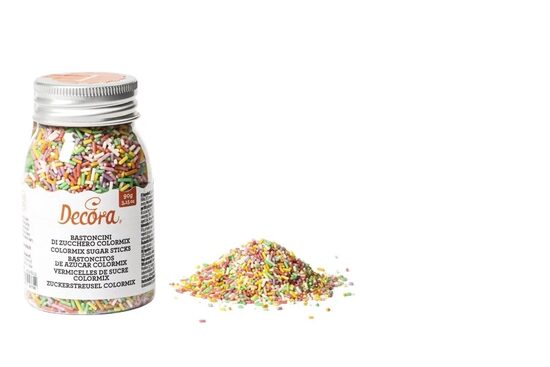 Pārtikas cukura nūjiņas DECORA, krāsainas, 90g