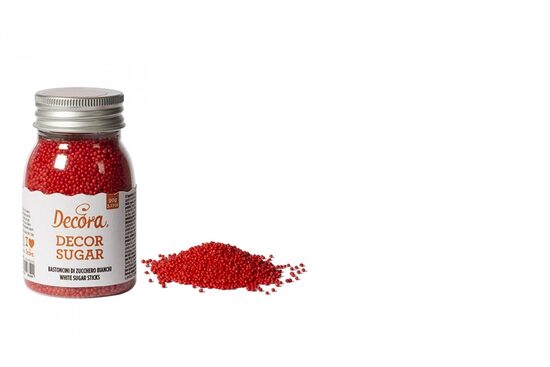 Pārtikas cukura bumbiņas DECORA, sarkanas, 90g