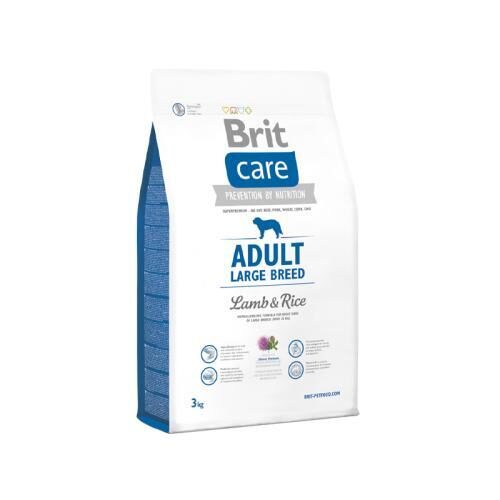 Sausā barība lielo šķirņu pieug.suņiem BRIT CARE ar jēra gaļu un rīsiem, 3kg