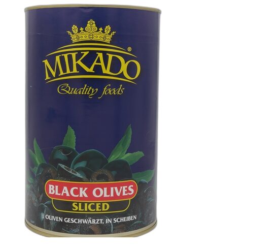 Melnās olīvas MIKADO, šķēlēs, 4250ml