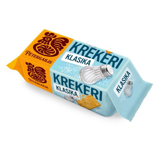 Krekeri PERGALE Pētergailis, Klasika, sāļie, 70g