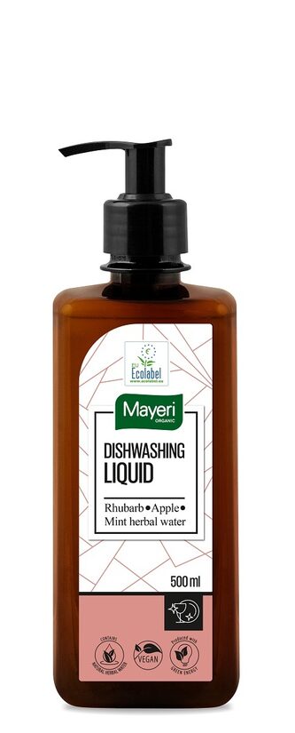 Trauku mazgāšanas līdzeklis MAYERI Organic, Rhubarb&Apple, 500ml