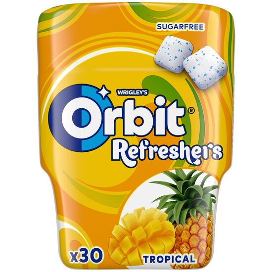 Orbit Refreshers Tropical Bottle 30gb.