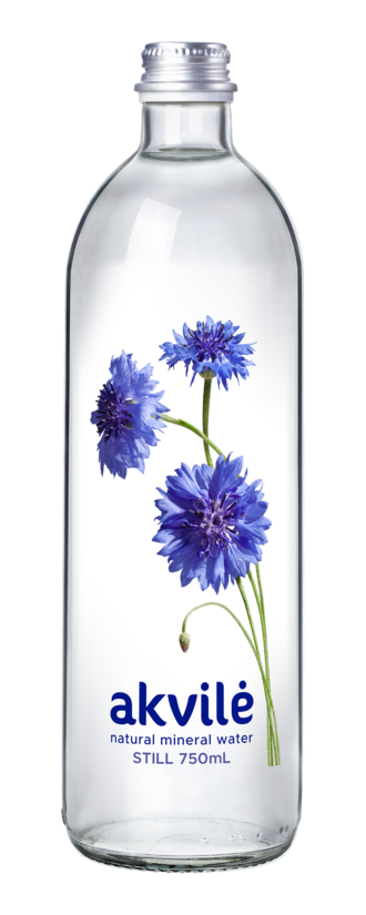 Dzeramais ūdens AKVILE, negaz., stiklā, 0,75l(DEP)