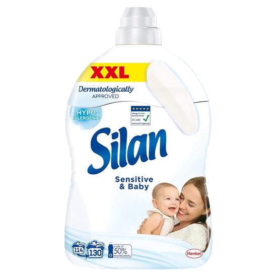 Veļas mīkstinātājs SILAN Sensitive, 130 mazg. reiz., 2.86l