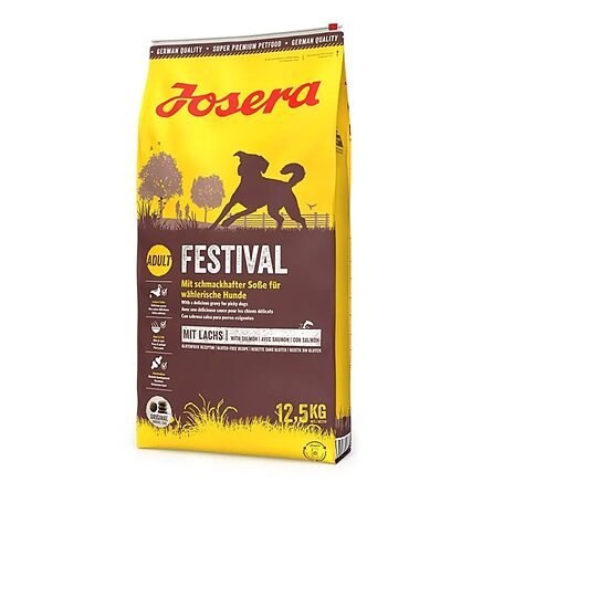 Sausā barība suņiem JOSERA Festival, ar putnu, laša gaļu un rīsiem, 12.5kg