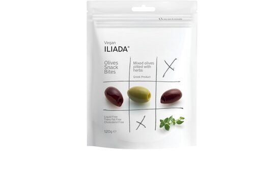 Olīvas bez kauliņiem ILIADA, Mix, ar zaļumiem, 120g