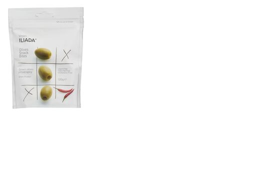 Zaļās olīvas bez kauliņiem ILIADA, pikantās, 120g