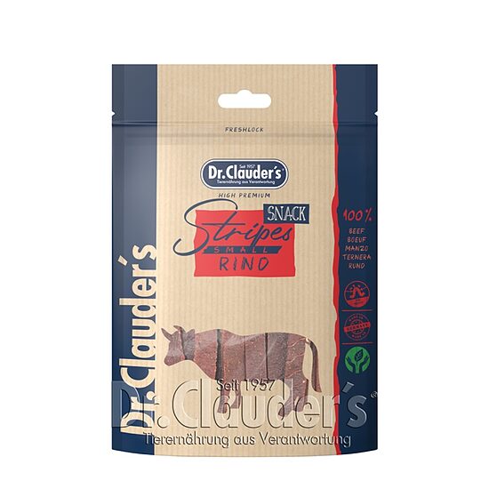 Gardums suņiem DR.CLAUDER'S liellopa filejas strēmeles, 80g