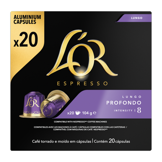 Kafijas kapsulas L'OR Profondo 104g, 20x5,2g (Nespresso)