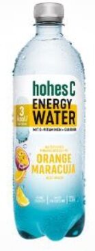 Minerālūdens HOHES C Energy Apelsīns-marakuja, 0.75l (DEP)