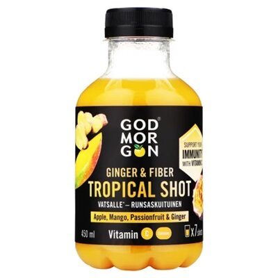 Sula GOD MORGON Tropisko augļu, šots, PET, 0.45l (DEP)