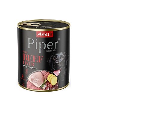 Konservi suņiem PIPER, ar liellopu aknam un kartupeļiem, 800g