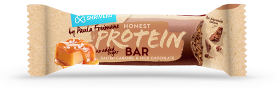 SKRĪVERU Sāļās karameles proteīna batoniņš piena šokolādē 45g