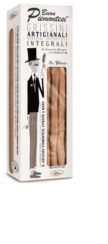 Maizes standziņas BUON PIEMONTESI Integrali, 100% kviešu pilngraudu ar rīsu miltiem, 180g