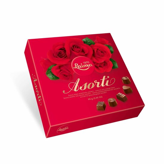 Šokolādes konfekšu kārba LAIMA Asorti, 93g