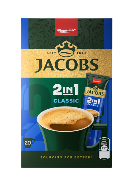 Kafijas dzēriens Jacobs 2in1, 248g (20x12.4g)