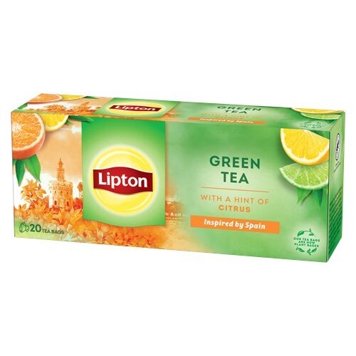Zaļā tēja LIPTON Citrus, 20gab
