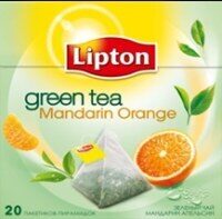 Zaļā tēja LIPTON Mandarīns&Apelsīns, 20gab