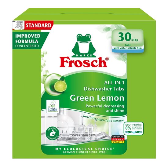 Tabletes trauku mazgāšanas automātiem FROSCH Lime,18gx30gab