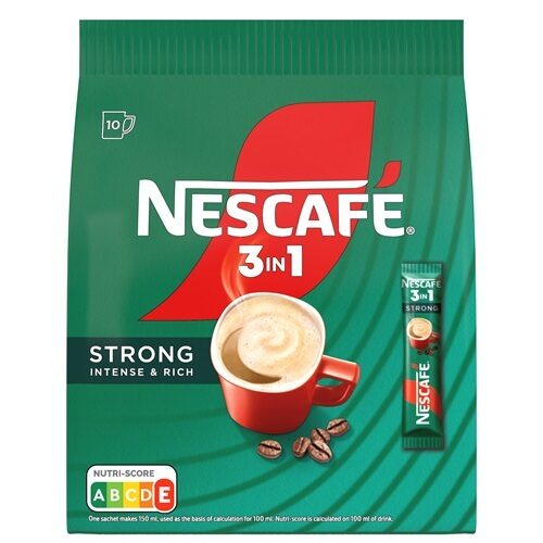 Šķīstošā kafija NESCAFE Strong 3 in 1, (10x16g), 160g