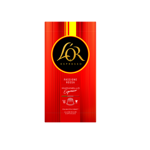 Kafijas kapsulas L'OR Ferrari Passiona Rossa Maranello Espesso, 10x5,2g