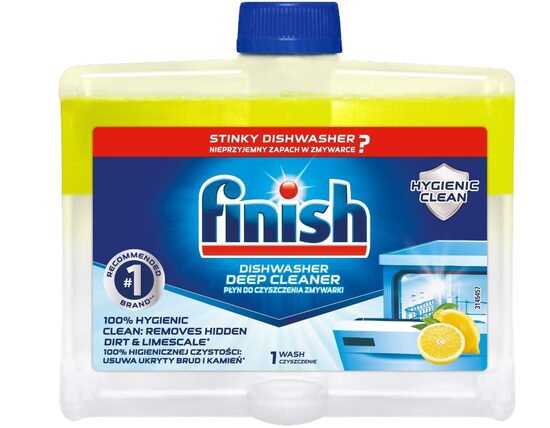 Trauku mazgājamās mašīnas tīrīšanas līdzeklis FINISH Lemon, 250ml