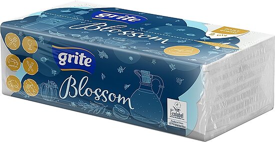 GRITE Salocītie papīra dvieļi Blossom 120gab, 2 slāņi