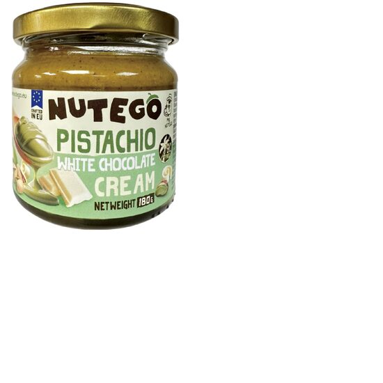 Pistāciju riekstu krēms NUTEGO ar balto šokolādi, 180g