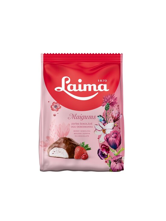 Zefīrs šokolādē LAIMA Maigums, Ogu Debesmanna, 175g