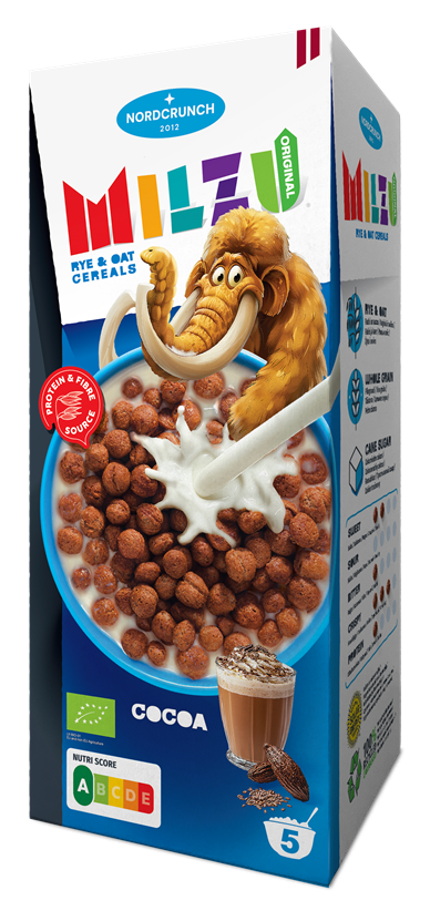 Milzu Originals rudzu un auzu bumbiņas ar kakao, Organic, 150g