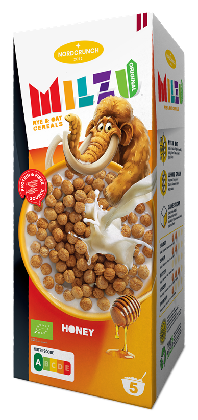 Milzu Originals rudzu un auzu bumbiņas ar medu, Organic, 150g