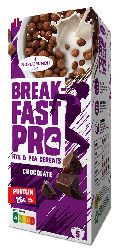 Breakfast Pro rudzu un zirņu bumbiņas ar šokolādi, 150g