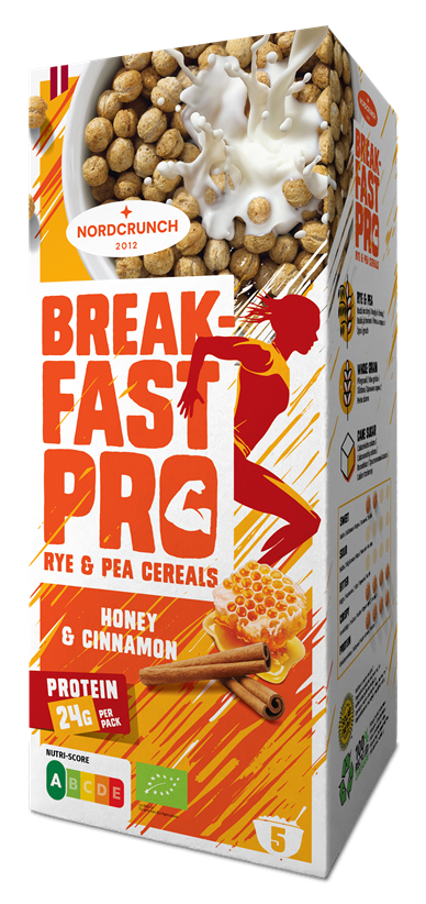 Breakfast Pro rudzu un zirņu bumbiņas ar medu un kanēli, 150g