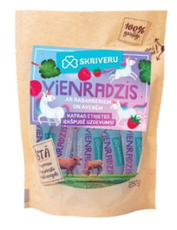 SKRĪVERU vienradzis ar rabarberiem un avenēm, 250g