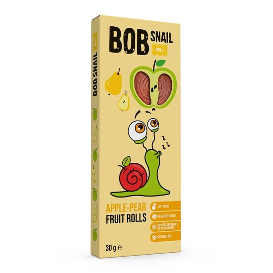 Ābolu un bumbieru rullīši BOB SNAIL, 30g