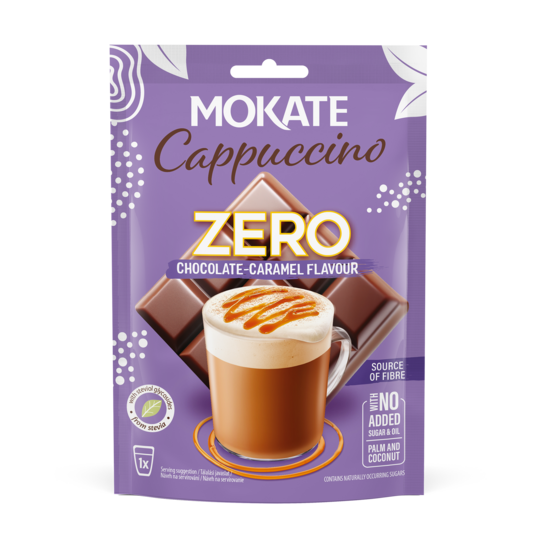 MOKATE CAPPUCCINO ZERO Šokolādes/karameļu garša 20g
