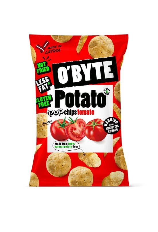 O'BYTE Kartupeļu čipsi ar tomātu garšu 90g