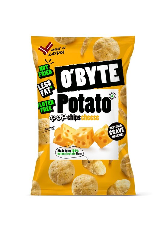 O'BYTE Kartupeļu čipsi ar siera garšu 90g