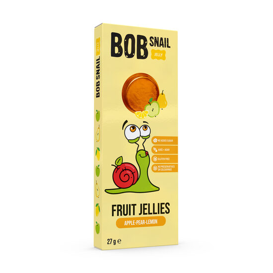 Augļu marmelāde BOB SNAIL, Ābolu-bumbieru-citronu, 27g