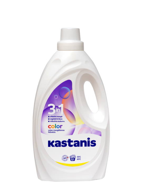 Veļas mazgāšanas līdzeklis KASTANIS Color 3in1, 2.7l