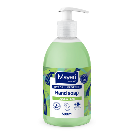 Hipoalerģiskas šķidrās ziepes MAYERI Aloe&Pear, 500ml