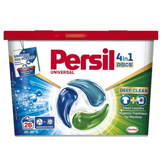 Veļas mazgāšanas kapsulas PERSIL Discs Regular, 26gab
