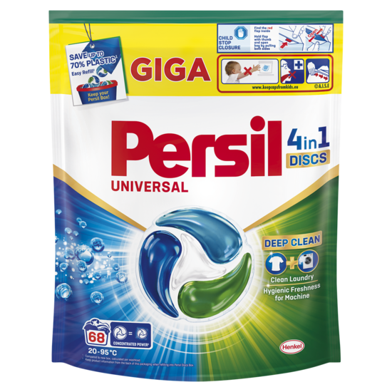 Veļas mazgāšanas kapsulas PERSIL Discs Universal, 68gab