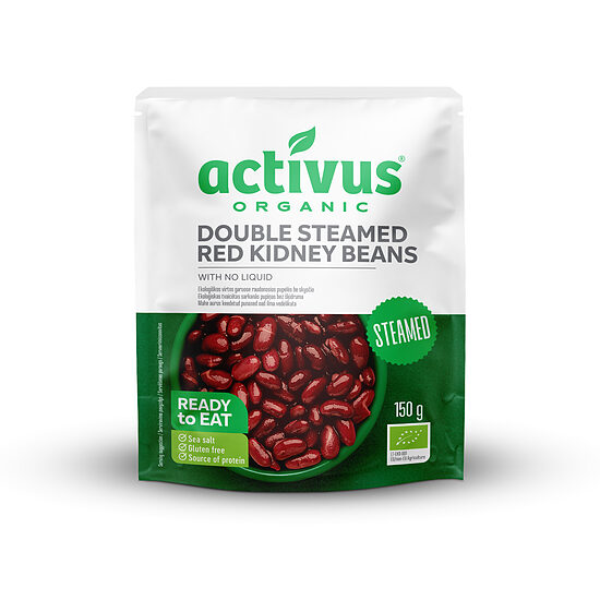Sarkanās pupiņas bez sālījuma ACTIVUS BIO, 150g