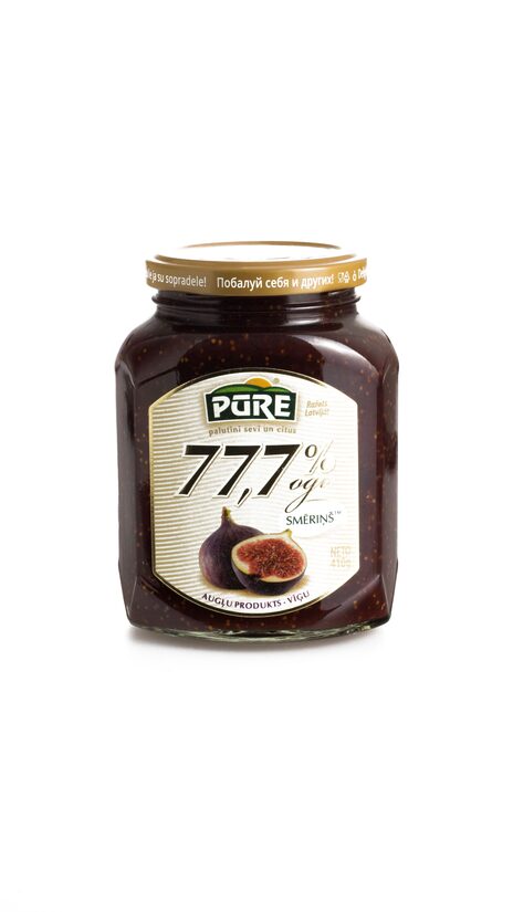 Augļu produkts PŪRE, Vīģu "77,7% ogu smēriņš", 410g