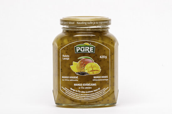 Mango ievārījums ar čia sēklām PŪRE, 420g