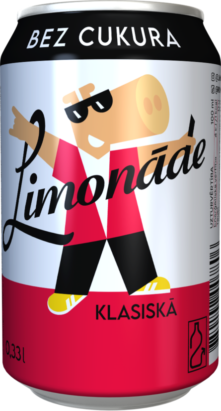 Limonāde LIMPO Klasiskā, bez cukura, bundžā, 0.33l (DEP)