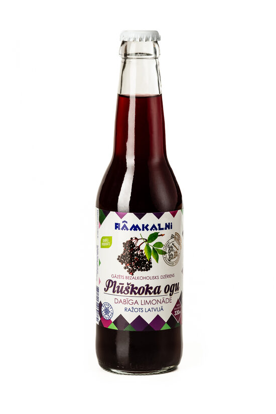 Limonāde RĀMKALNI, Plūškoka ogu, stiklā, 0.33l (DEP)